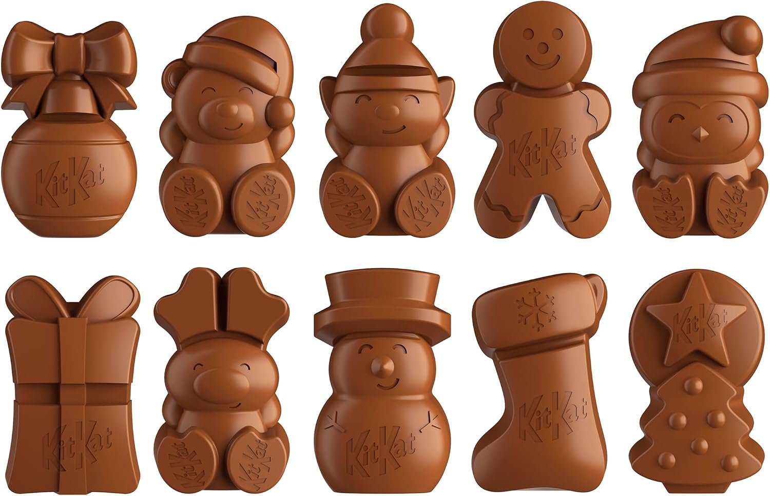 KitKat Christmas Friends Chocolate Figures Bulk Box, 100 Pieces, 820g - Image 3