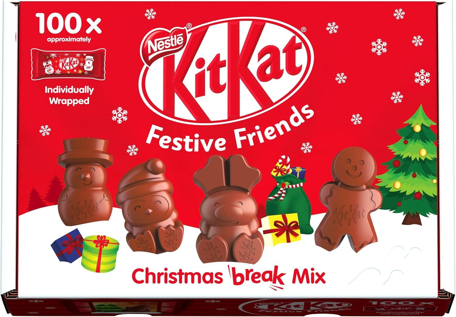 KitKat Christmas Friends Chocolate Figures Bulk Box, 100 Pieces, 820g - Image 7